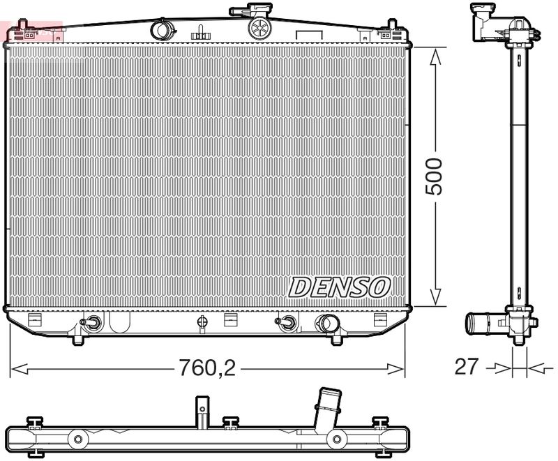 DRM51020 DENSO Радиатор, охлаждение двигателя