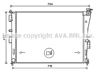 KA2269 AVA QUALITY COOLING Радиатор, охлаждение двигателя