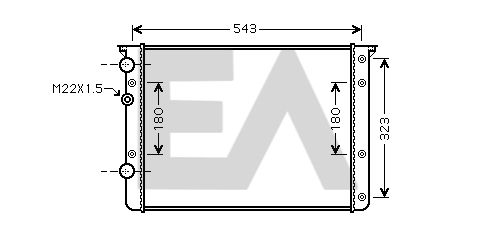 31R77057 EACLIMA Радиатор, охлаждение двигателя