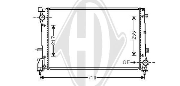 DCM2003 DIEDERICHS Радиатор, охлаждение двигателя