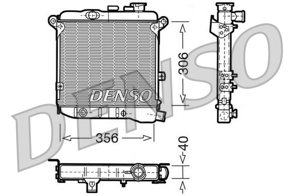 DRM09003 DENSO Радиатор, охлаждение двигателя