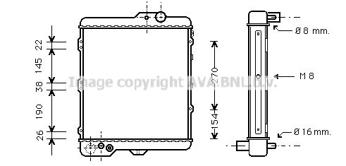 AI2002 AVA QUALITY COOLING Радиатор, охлаждение двигателя