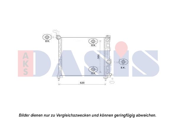150109N AKS DASIS Радиатор, охлаждение двигателя