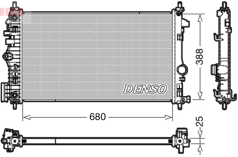 DRM20108 DENSO Радиатор, охлаждение двигателя