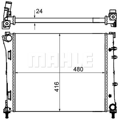 CR2000000S MAHLE Радиатор, охлаждение двигателя