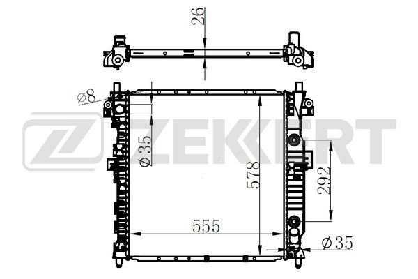 MK1090 ZEKKERT Радиатор, охлаждение двигателя