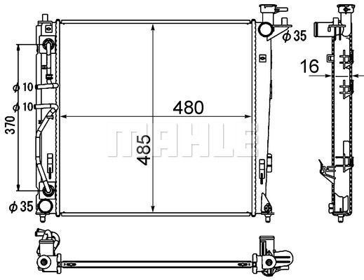 CR1892000S MAHLE Радиатор, охлаждение двигателя