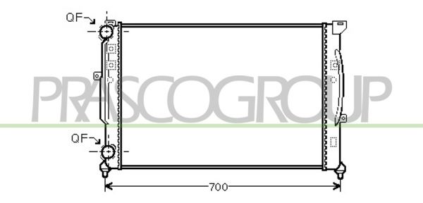 AD032R008 PRASCO Радиатор, охлаждение двигателя