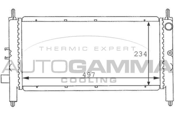 100919 AUTOGAMMA Радиатор, охлаждение двигателя