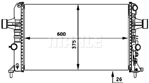 CR531000P MAHLE Радиатор, охлаждение двигателя