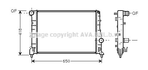 ALA2084 AVA QUALITY COOLING Радиатор, охлаждение двигателя