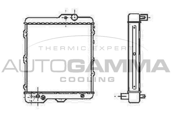 100042 AUTOGAMMA Радиатор, охлаждение двигателя