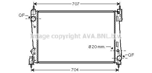 FTA2312 AVA QUALITY COOLING Радиатор, охлаждение двигателя