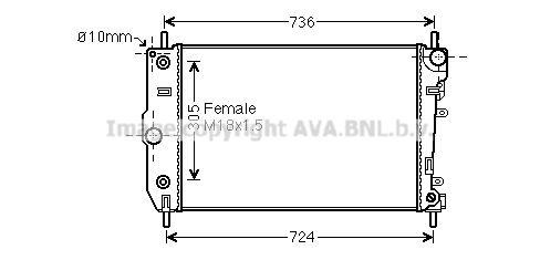 JR2047 AVA QUALITY COOLING Радиатор, охлаждение двигателя