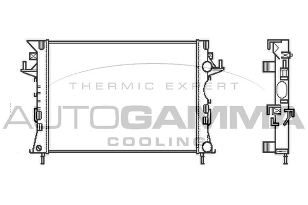 103114 AUTOGAMMA Радиатор, охлаждение двигателя