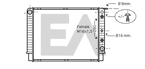 31R78029 EACLIMA Радиатор, охлаждение двигателя