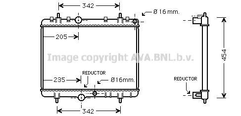 PEA2280 AVA QUALITY COOLING Радиатор, охлаждение двигателя