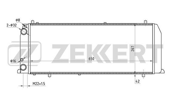 MK1020 ZEKKERT Радиатор, охлаждение двигателя