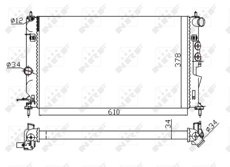 50563A NRF Радиатор, охлаждение двигателя