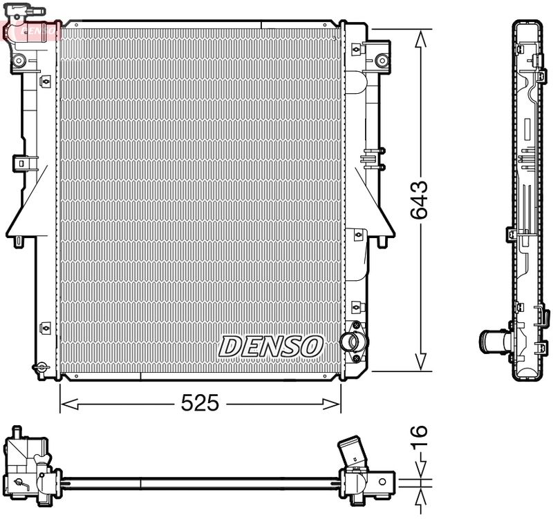 DRM45054 DENSO Радиатор, охлаждение двигателя