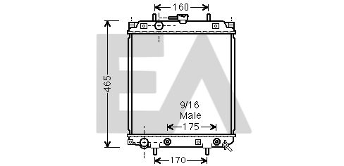 31R19032 EACLIMA Радиатор, охлаждение двигателя