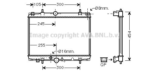 PEA2213 AVA QUALITY COOLING Радиатор, охлаждение двигателя