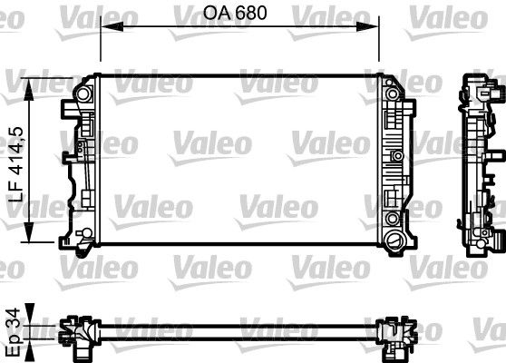 734929 VALEO Радиатор, охлаждение двигателя