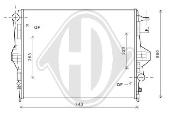 DCM3465 DIEDERICHS Радиатор, охлаждение двигателя