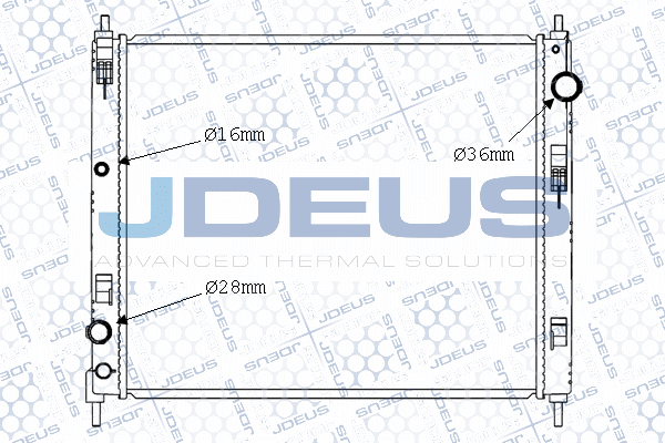 M0190800 JDEUS Радиатор, охлаждение двигателя