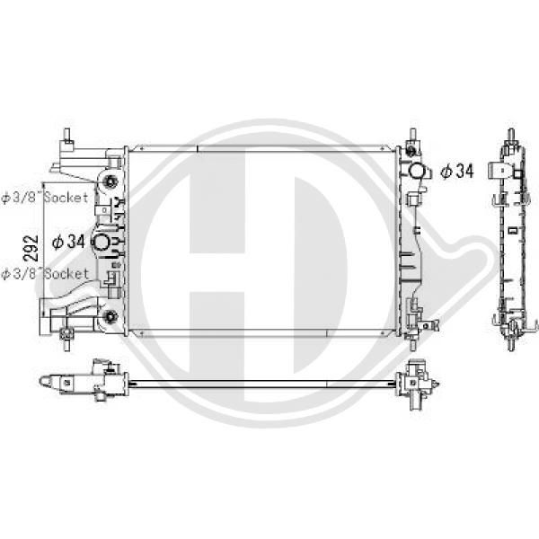 DCM3919 DIEDERICHS Радиатор, охлаждение двигателя