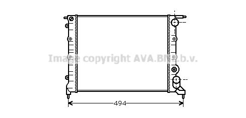 RT2043 AVA QUALITY COOLING Радиатор, охлаждение двигателя