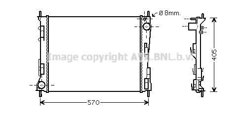 RTA2375 AVA QUALITY COOLING Радиатор, охлаждение двигателя