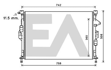 31R22095 EACLIMA Радиатор, охлаждение двигателя