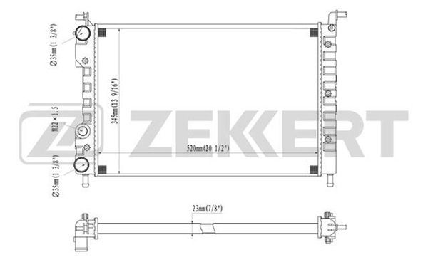 MK1370 ZEKKERT Радиатор, охлаждение двигателя