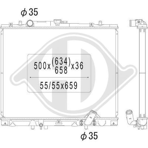 DCM2501 DIEDERICHS Радиатор, охлаждение двигателя