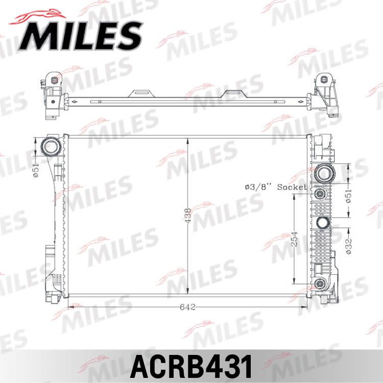 ACRB431 MILES Радиатор, охлаждение двигателя