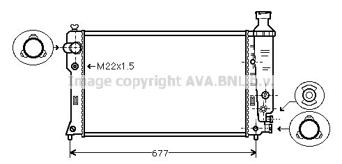 PEA2133 AVA QUALITY COOLING Радиатор, охлаждение двигателя