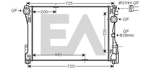 31R50105 EACLIMA Радиатор, охлаждение двигателя