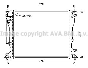 TO2717 AVA QUALITY COOLING Радиатор, охлаждение двигателя