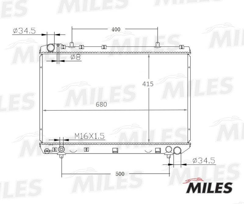 ACRB346 MILES Радиатор, охлаждение двигателя