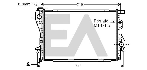 31R07079 EACLIMA Радиатор, охлаждение двигателя