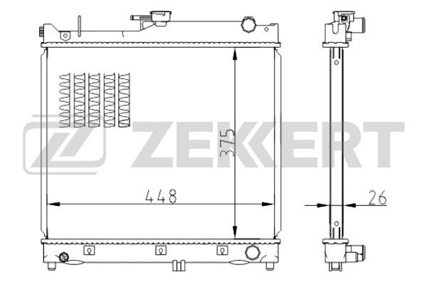 MK1511 ZEKKERT Радиатор, охлаждение двигателя