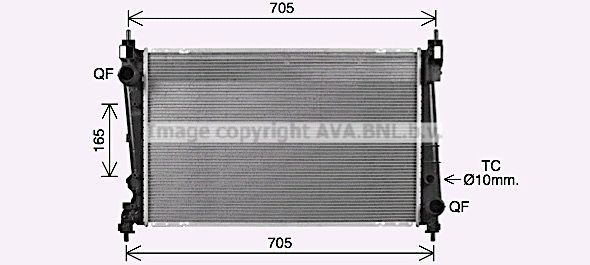 OL2721 AVA QUALITY COOLING Радиатор, охлаждение двигателя