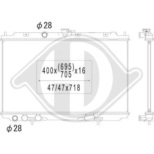 DCM1827 DIEDERICHS Радиатор, охлаждение двигателя