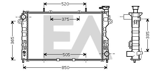 31R12019 EACLIMA Радиатор, охлаждение двигателя