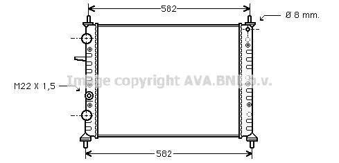 FT2162 AVA QUALITY COOLING Радиатор, охлаждение двигателя