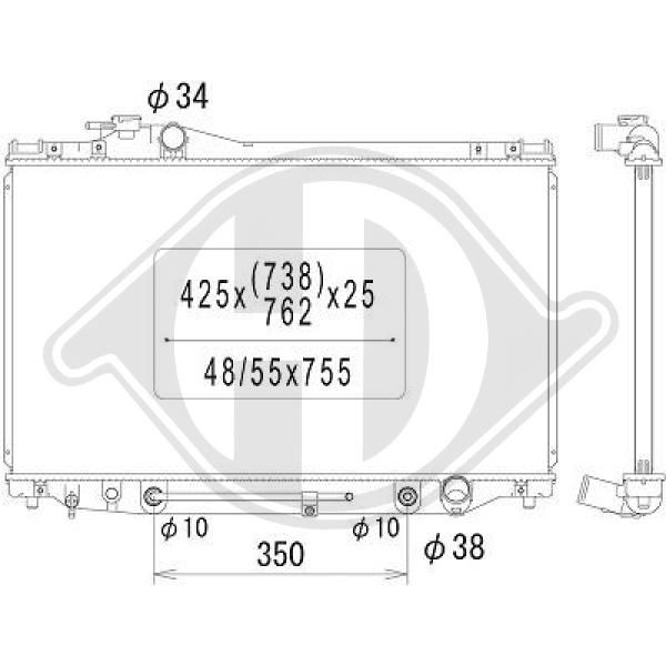 DCM3218 DIEDERICHS Радиатор, охлаждение двигателя