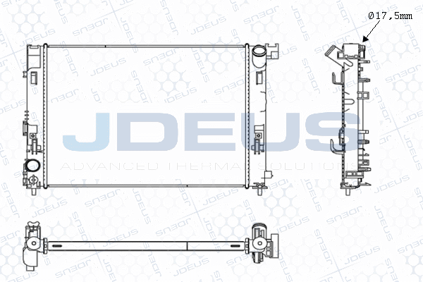 M0190880 JDEUS Радиатор, охлаждение двигателя