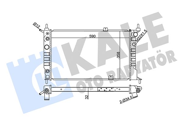 371000 KALE OTO RADYATÖR Радиатор, охлаждение двигателя