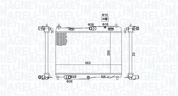 350213184700 MAGNETI MARELLI Радиатор, охлаждение двигателя